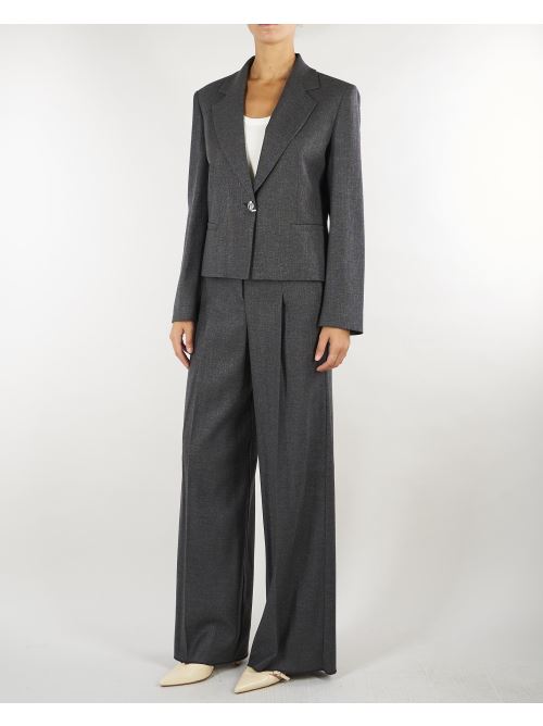 Pantaloni Grigio a microfantasia lamè PBPVEZZOSO 1 PENNY BLACK 
