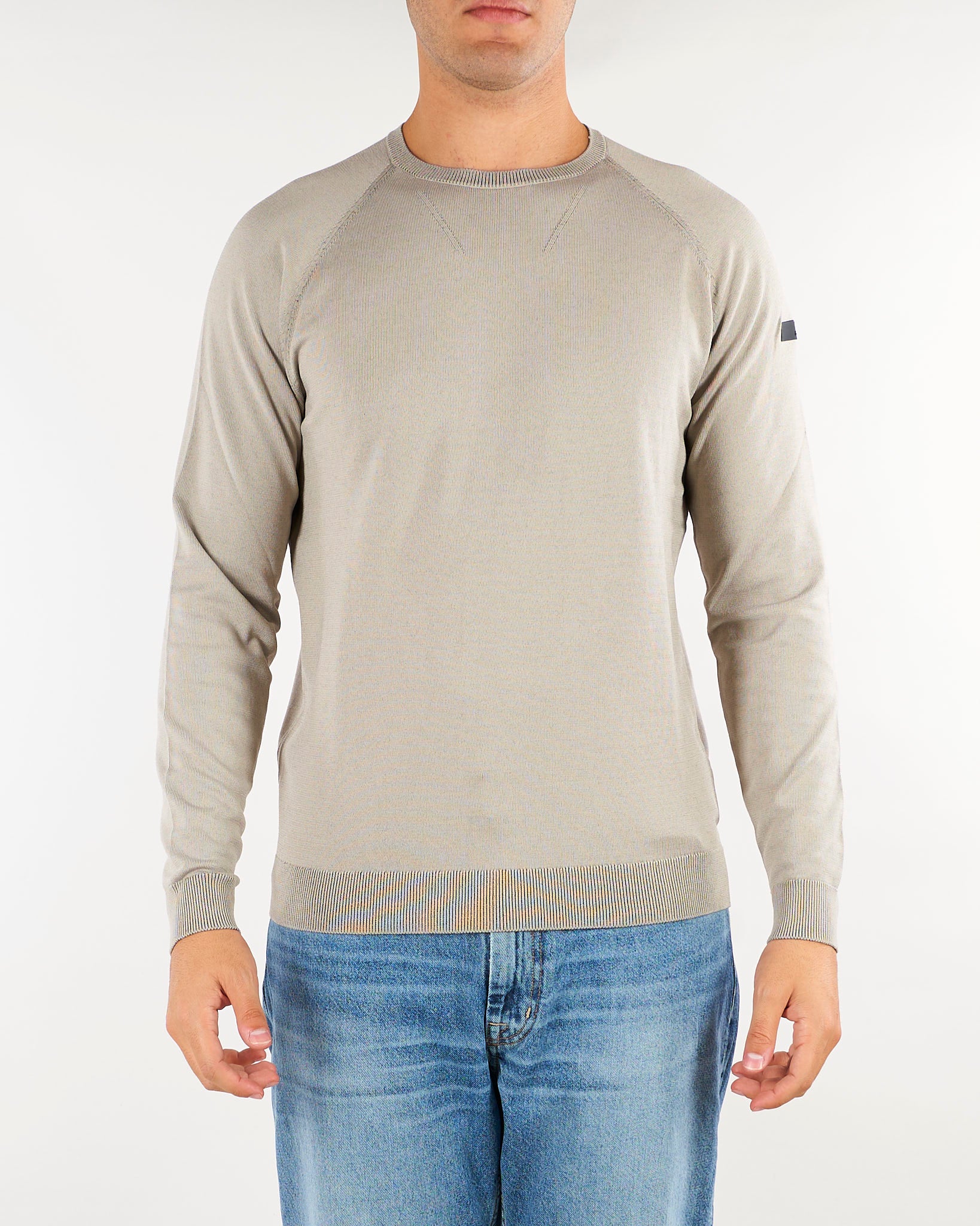 Maglia Sabbia New Amos Cotton Round Knit W26120 85 RRD 