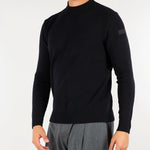 Maglia Nero Cotton Plain Round Knit W26140 10 RRD 