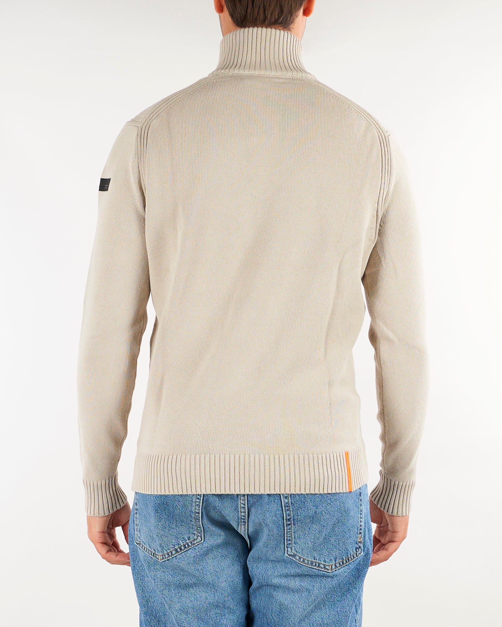 Maglia Sabbia Cotton Plain Half Zip Knit W26141 85 RRD 