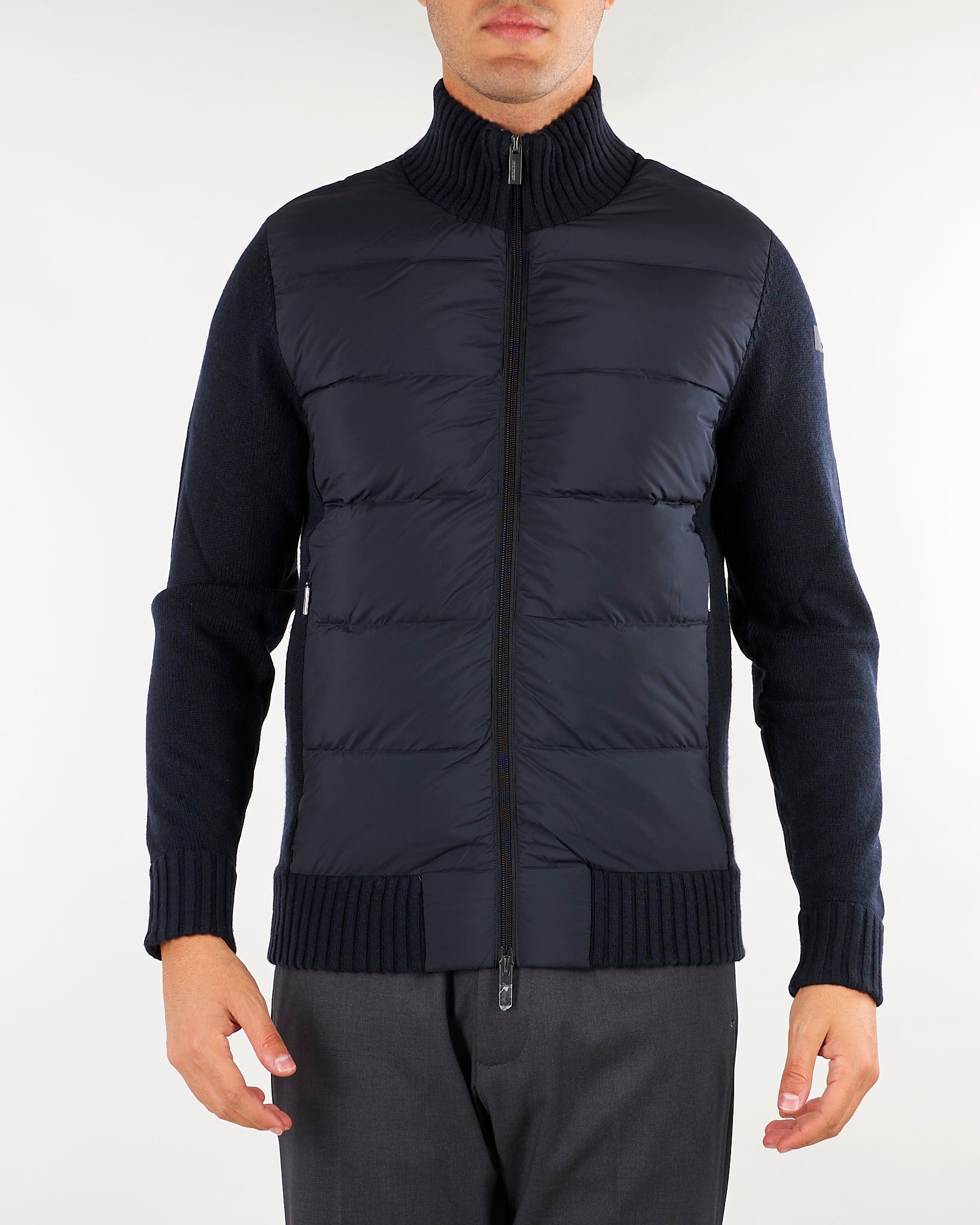 Giubbotto Blu Wool Cash 7 Hybrid Duck Soft Knit W26177 60 RRD 