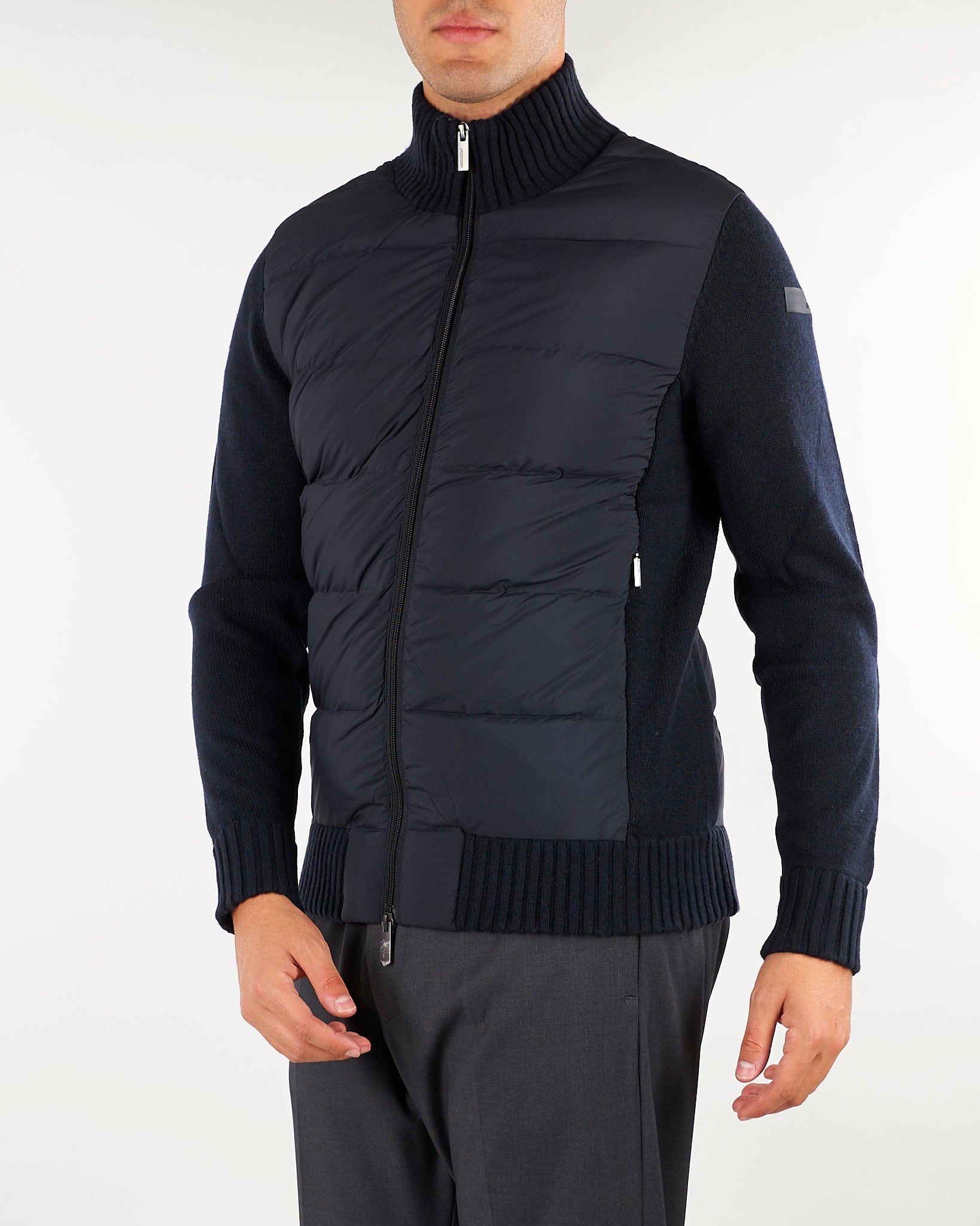 Giubbotto Blu Wool Cash 7 Hybrid Duck Soft Knit W26177 60 RRD 