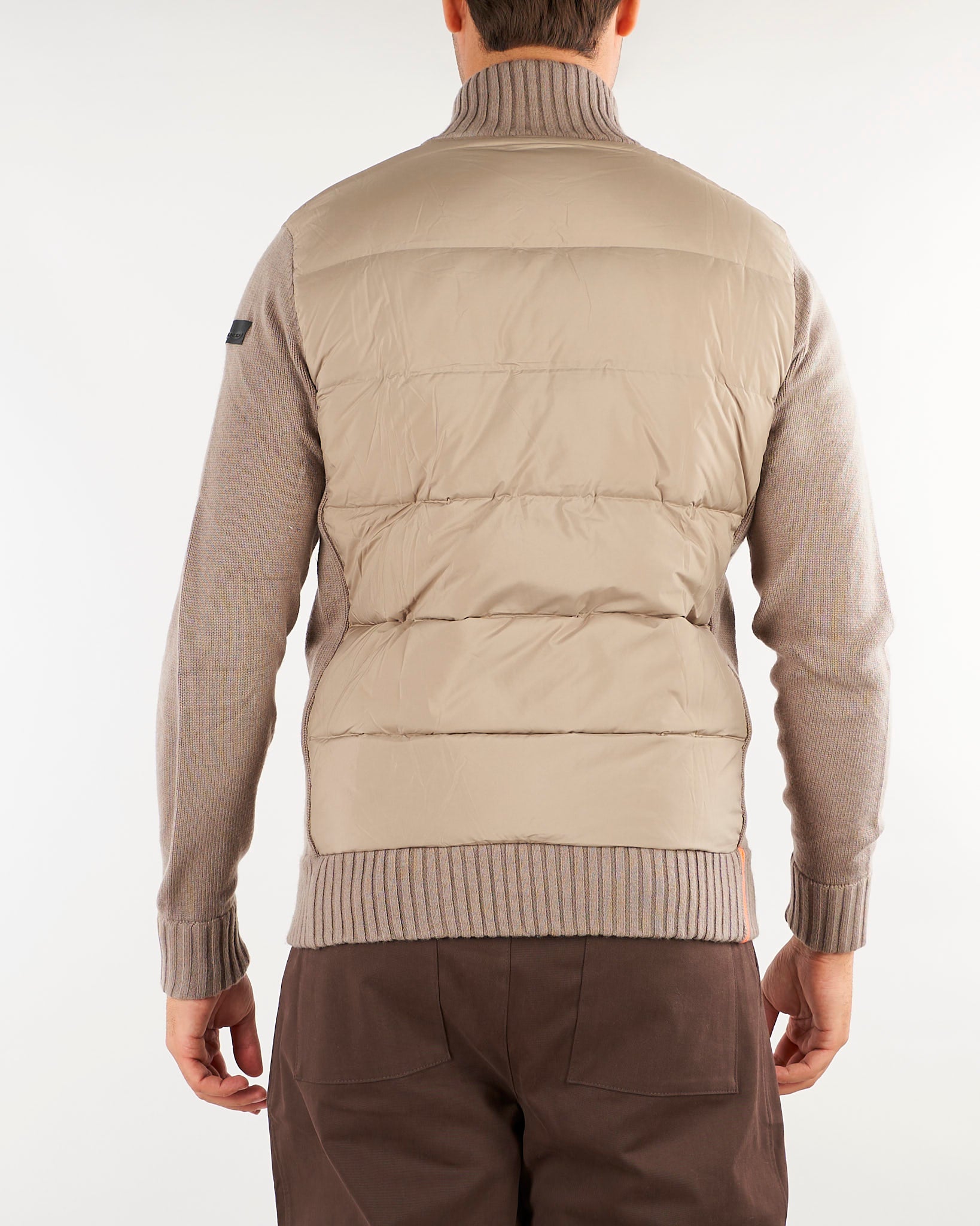 Giubbotto Beige Wool Cash 7 Hybrid Duck Soft Knit W26177 87 RRD 