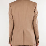 Giacca Beige doppiopetto in flanellina di lana GI073610180016 54 SEVENTY 