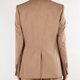 Giacca Beige doppiopetto in flanellina di lana GI073610180016 54 SEVENTY 