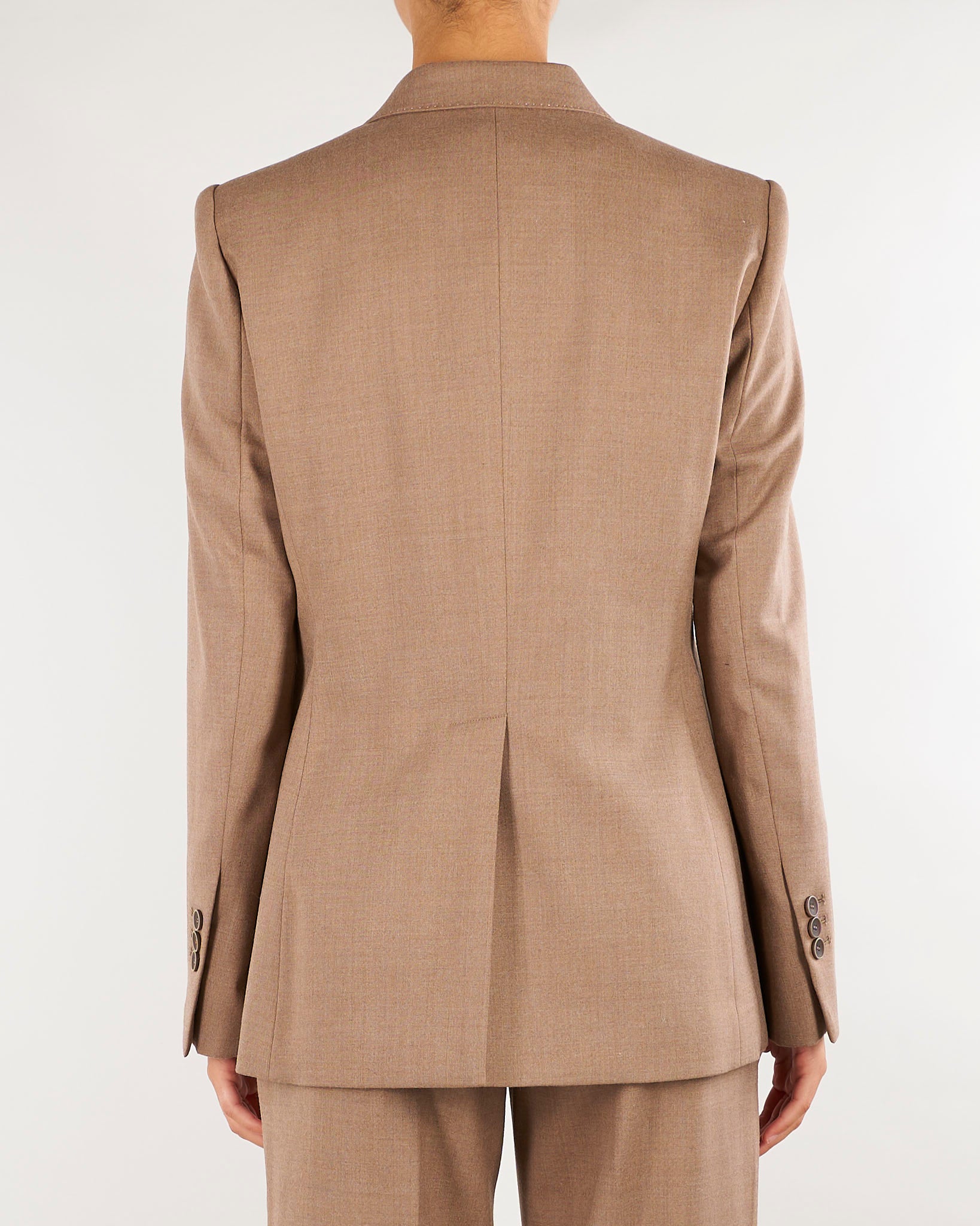Giacca Beige doppiopetto in flanellina di lana GI073610180016 54 SEVENTY 