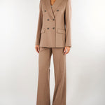 Giacca Beige doppiopetto in flanellina di lana GI073610180016 54 SEVENTY 