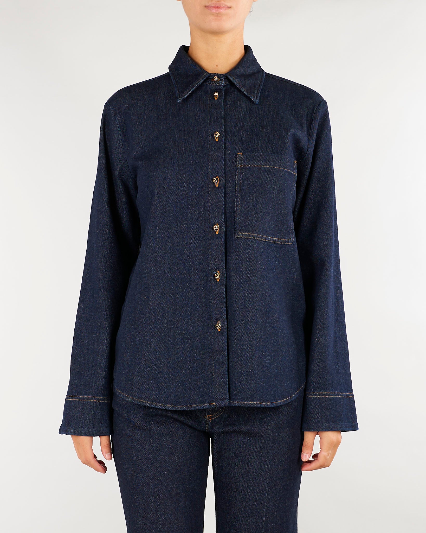 Camicia Denim in misto cashmere GI0999240307 724 SEVENTY 
