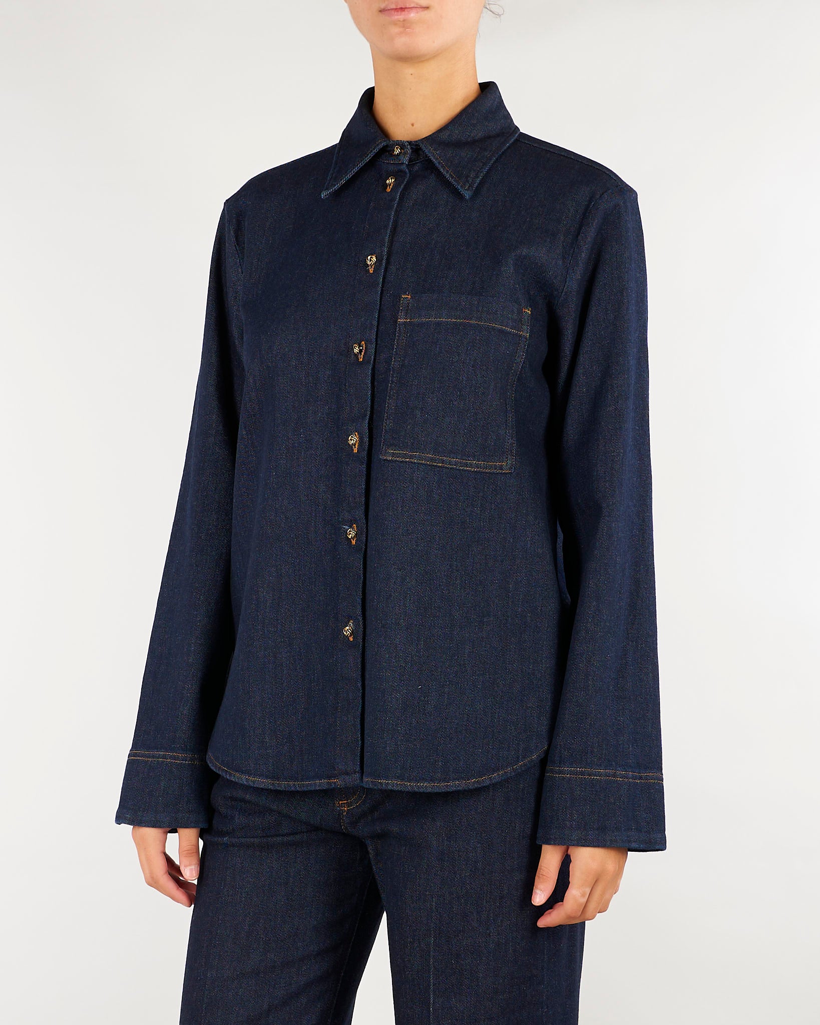 Camicia Denim in misto cashmere GI0999240307 724 SEVENTY 