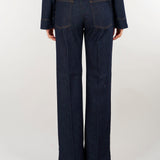 Jeans denim wide leg in misto cashmere PD0142240307 724 SEVENTY 
