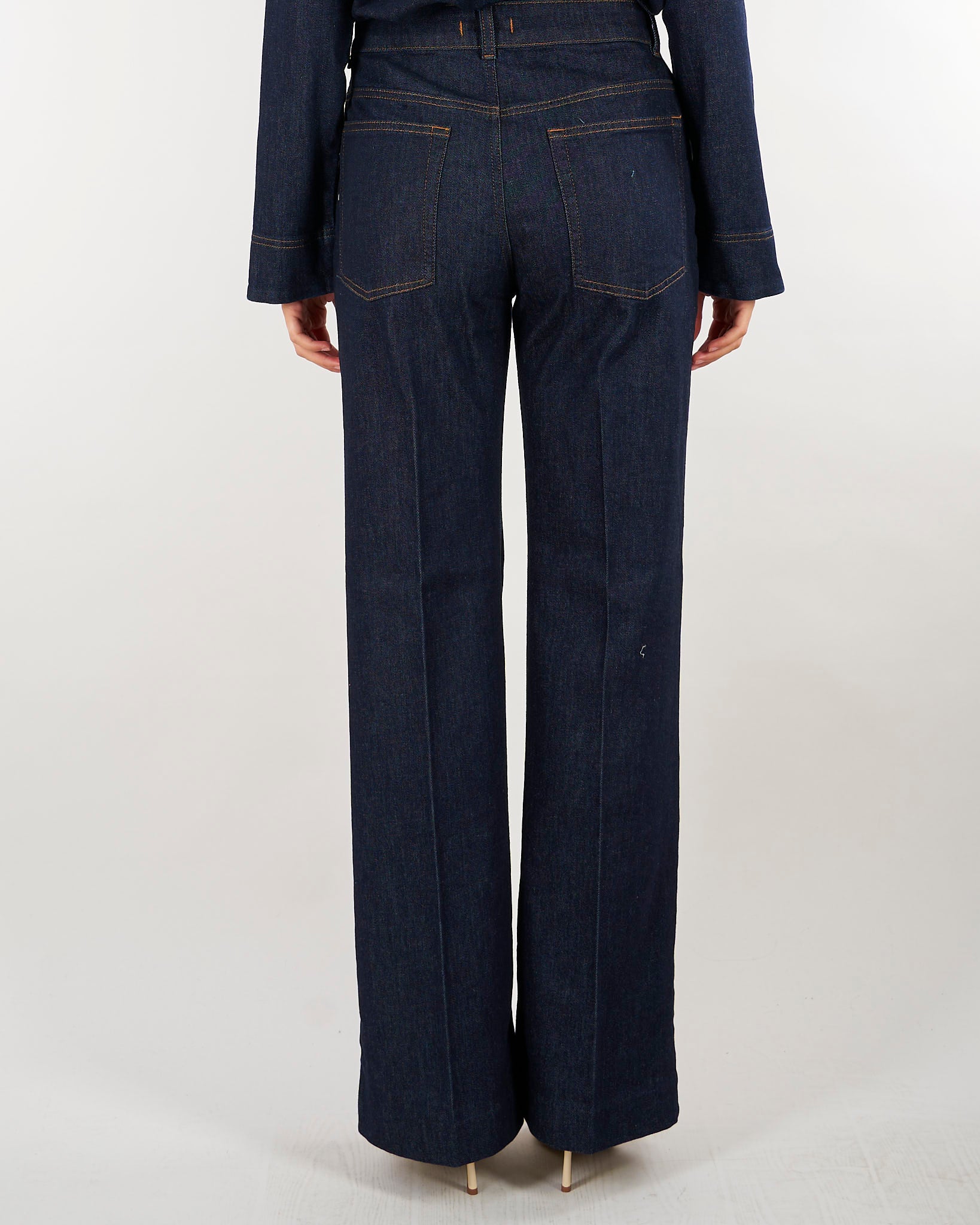 Jeans denim wide leg in misto cashmere PD0142240307 724 SEVENTY 