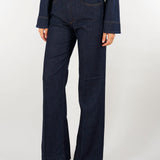 Jeans denim wide leg in misto cashmere PD0142240307 724 SEVENTY 