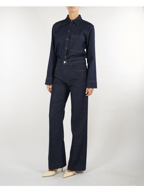 Jeans denim wide leg in misto cashmere PD0142240307 724 SEVENTY 