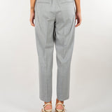 Pantalone Grigio in flanella di lana con elastico sul retro PT1332180016 942 SEVENTY 