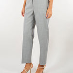 Pantalone Grigio in flanella di lana con elastico sul retro PT1332180016 942 SEVENTY 