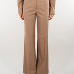 Pantalone Beige wide leg in flanellina di lana PT1364180016 54 SEVENTY 