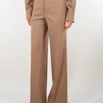 Pantalone Beige wide leg in flanellina di lana PT1364180016 54 SEVENTY 