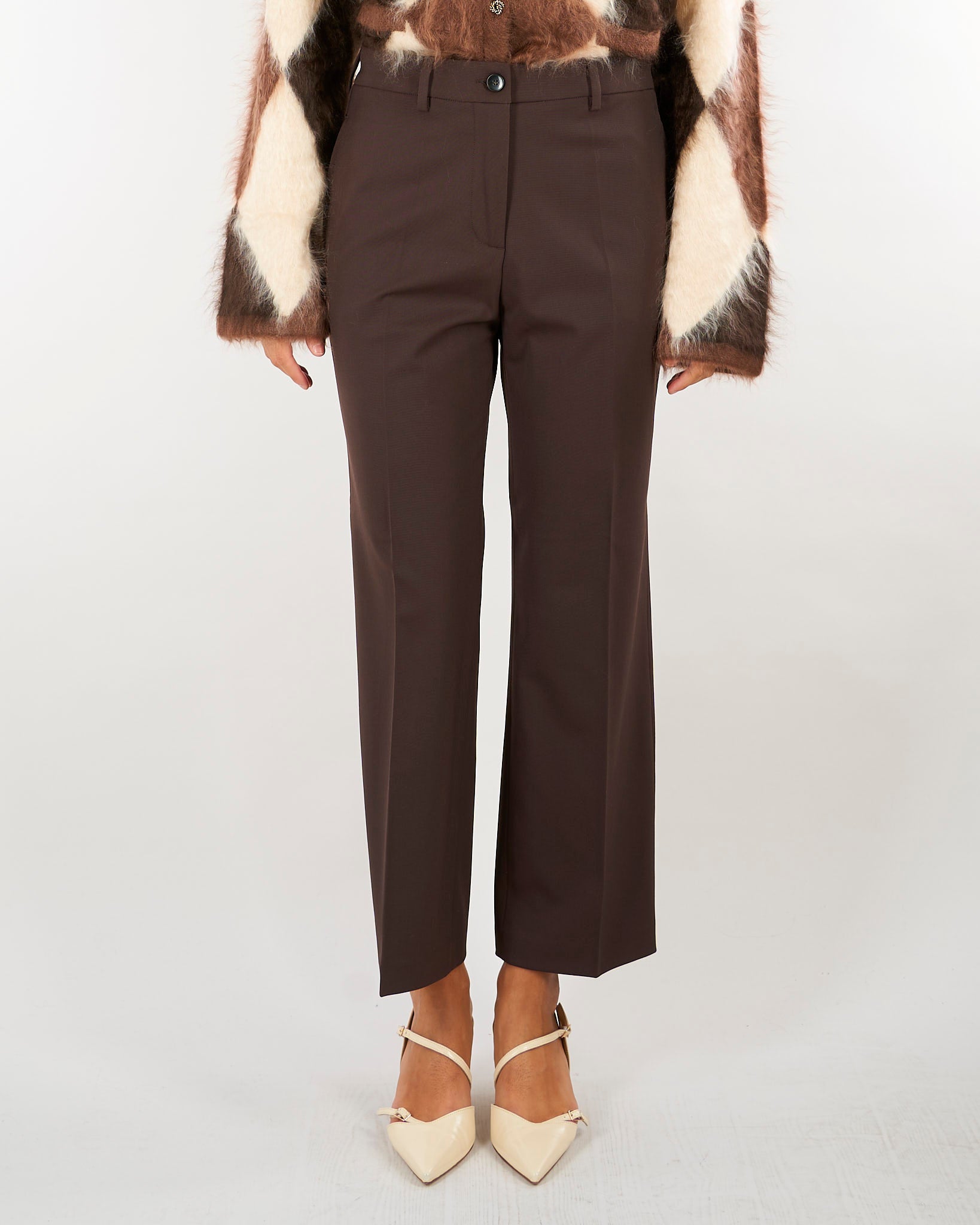Pantalone Moro con gamba dritta in misto lana PT1442180003 243 SEVENTY 