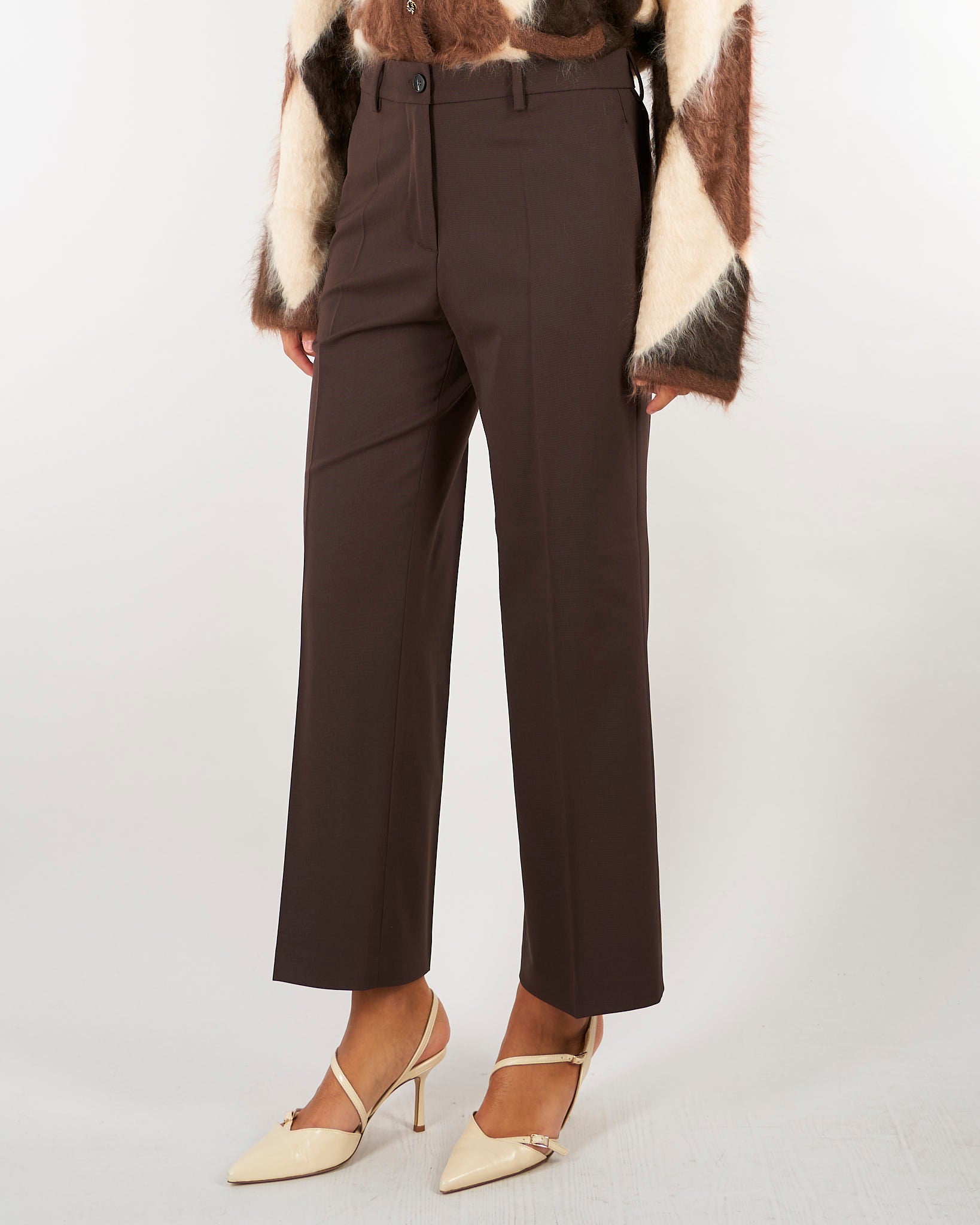 Pantalone Moro con gamba dritta in misto lana PT1442180003 243 SEVENTY 