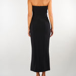 Abito Nero bustier con accessorio AB10101TJER0065 V0000 SIMONA CORSELLINI 