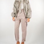 Giubbotto Bomber Beige in bouclè con paillettes GB00101TCHA0009 V0000 SIMONA CORSELLINI 