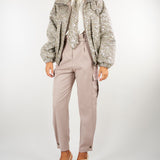 Giubbotto Bomber Beige in bouclè con paillettes GB00101TCHA0009 V0000 SIMONA CORSELLINI 