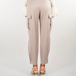 Pantalone Beige cargo elegante con cintura PAW0501TFLP0001 V0796 SIMONA CORSELLINI 