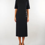 Abito Nero midi con bottoni gioiello TP2046 6 TWIN SET 