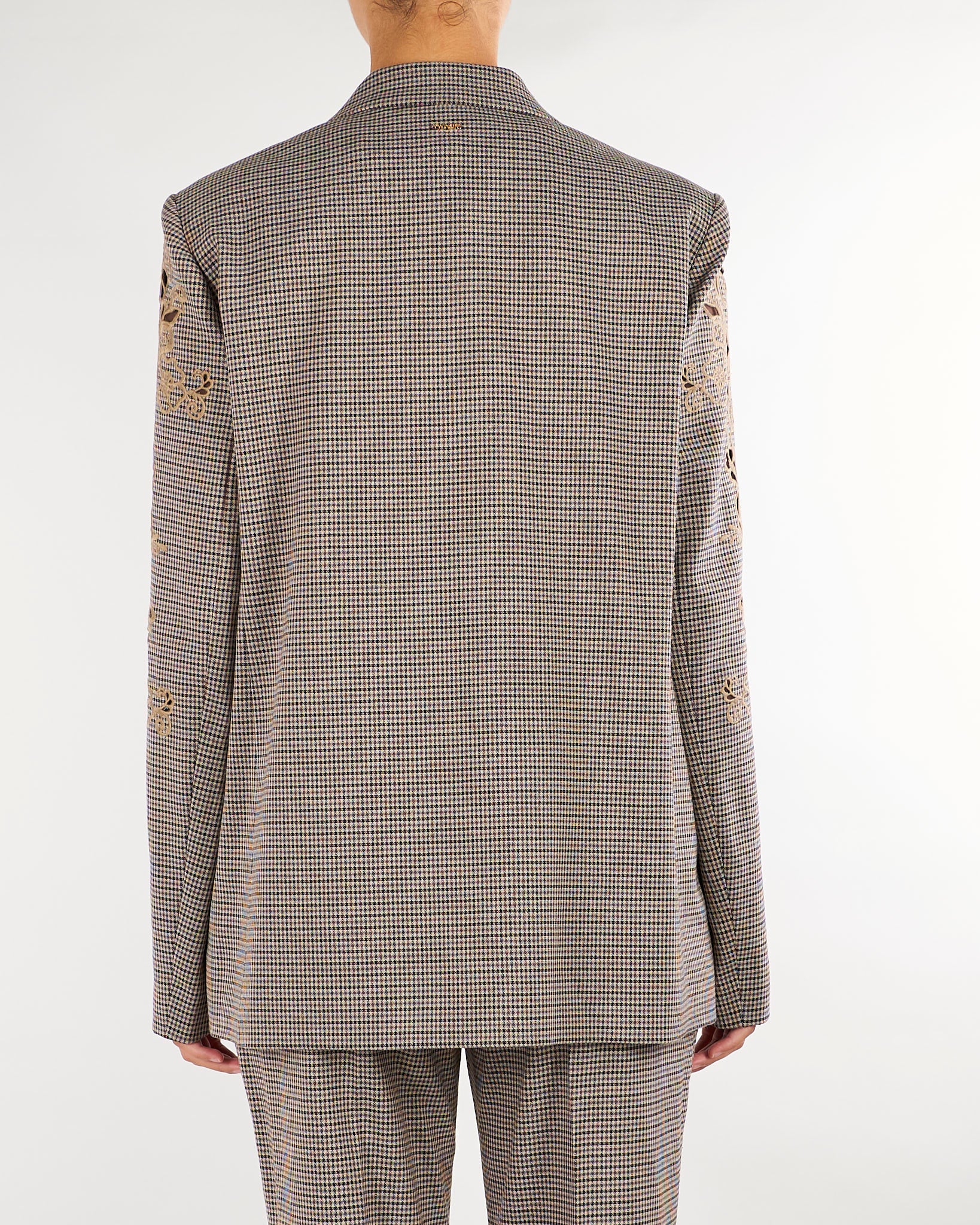 Blazer Beige in pied de poule con ricamo TP2630 13828 TWIN SET 