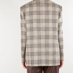 Giacca Blazer Beige in panno check con paillettes TP2742 13717 TWIN SET 