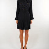 Abito Nero corto con gonna in maglia TP3081 6 TWIN SET 
