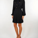Abito Nero corto con gonna in maglia TP3081 6 TWIN SET 