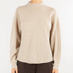 Maglia Beige a costine con lurex TT3073 14060 TWIN SET 