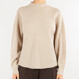 Maglia Beige a costine con lurex TT3073 14060 TWIN SET 
