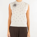Top Mastice in pura lana e cashmere con applicazioni V72453 16 VANISE' 