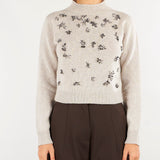 Maglia Mastice in pura lana e cashmere con applicazioni V74451 16 VANISE' 