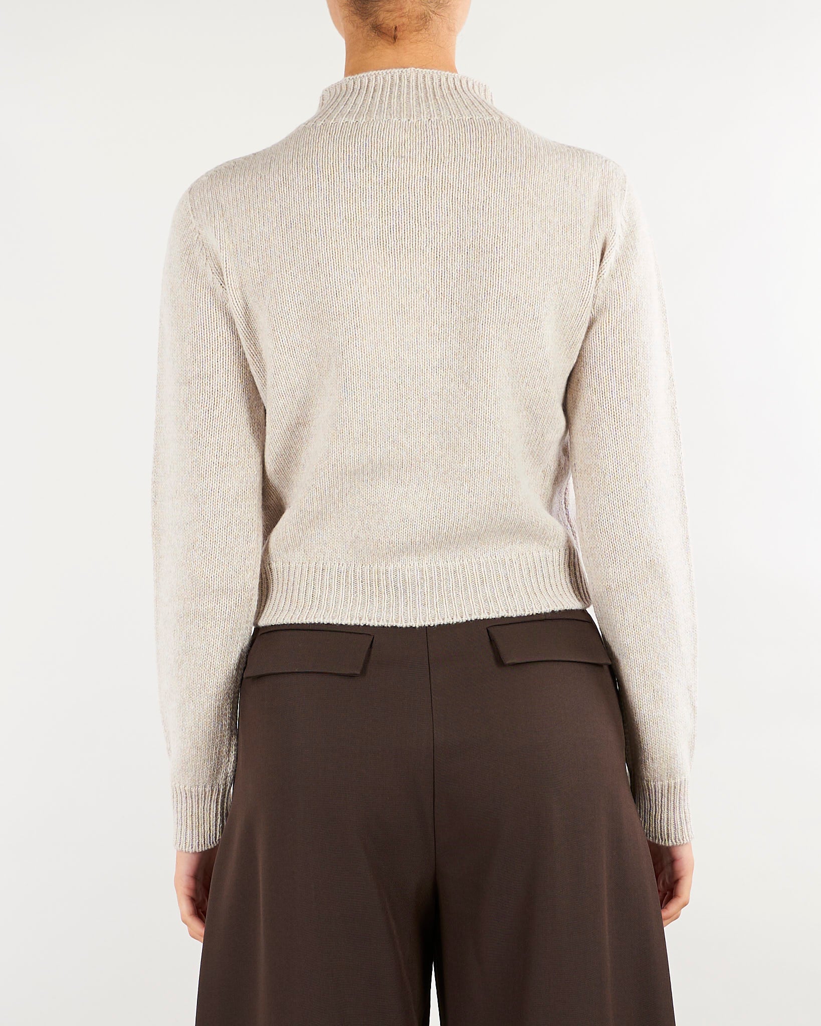 Maglia Mastice in pura lana e cashmere con applicazioni V74451 16 VANISE' 