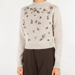 Maglia Mastice in pura lana e cashmere con applicazioni V74451 16 VANISE' 
