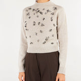 Maglia Mastice in pura lana e cashmere con applicazioni V74451 16 VANISE' 