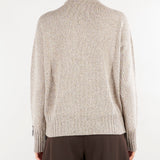 Maglia Visone in pura lana e cashmere con applicazioni floreali V74455 25 VANISE' 