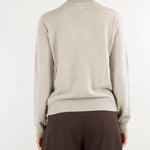 Maglia Mastice in puro cashmere con fiocco al collo V74623 16 VANISE' 