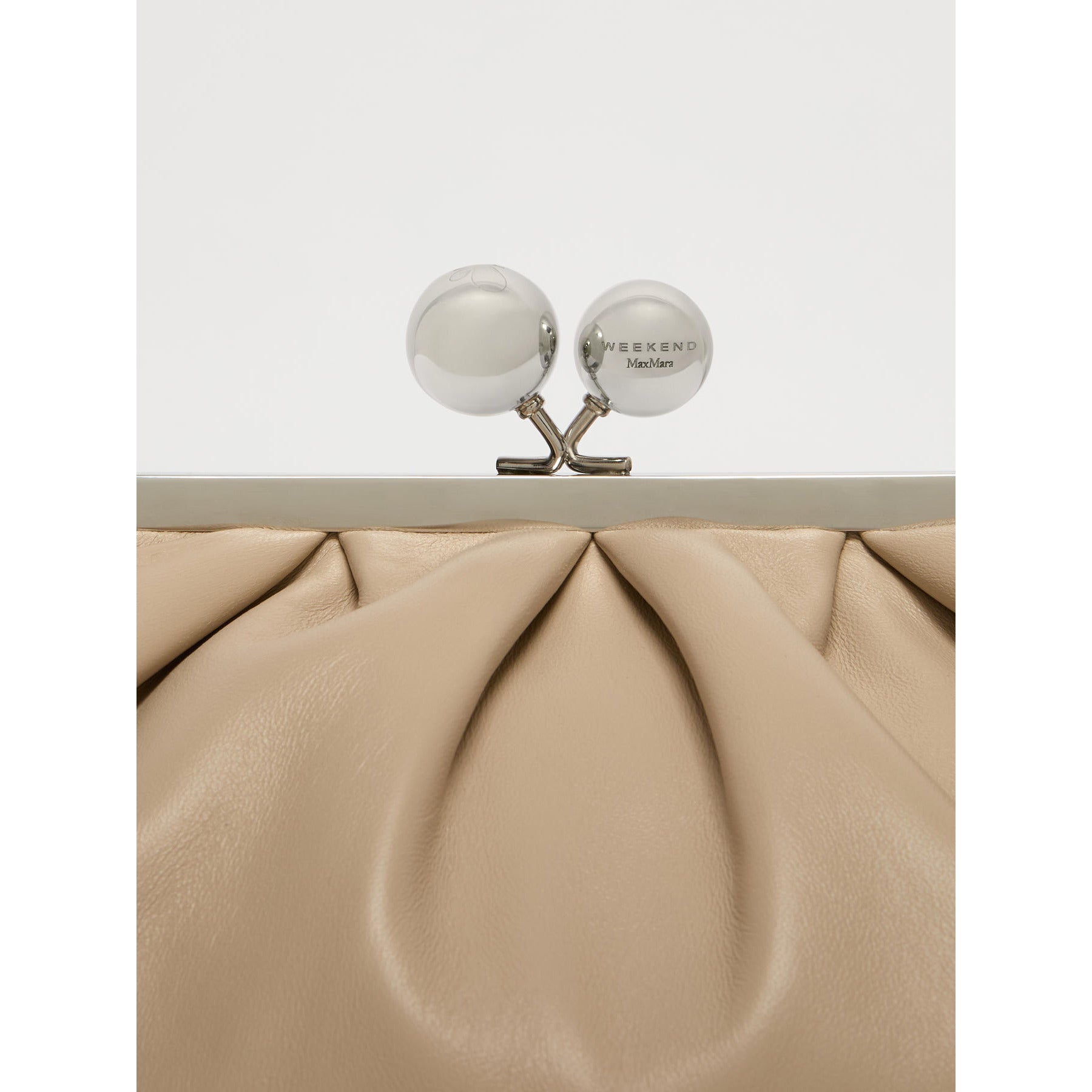 Borsa Beige Pasticcino Bag Medium in montone CUBICO 48 WEEKEND MAX MARA 