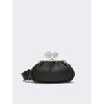 Borsa Nero Pasticcino Bag medium in nappa lucida con maxi ball MILVANEW 7 WEEKEND MAX MARA 