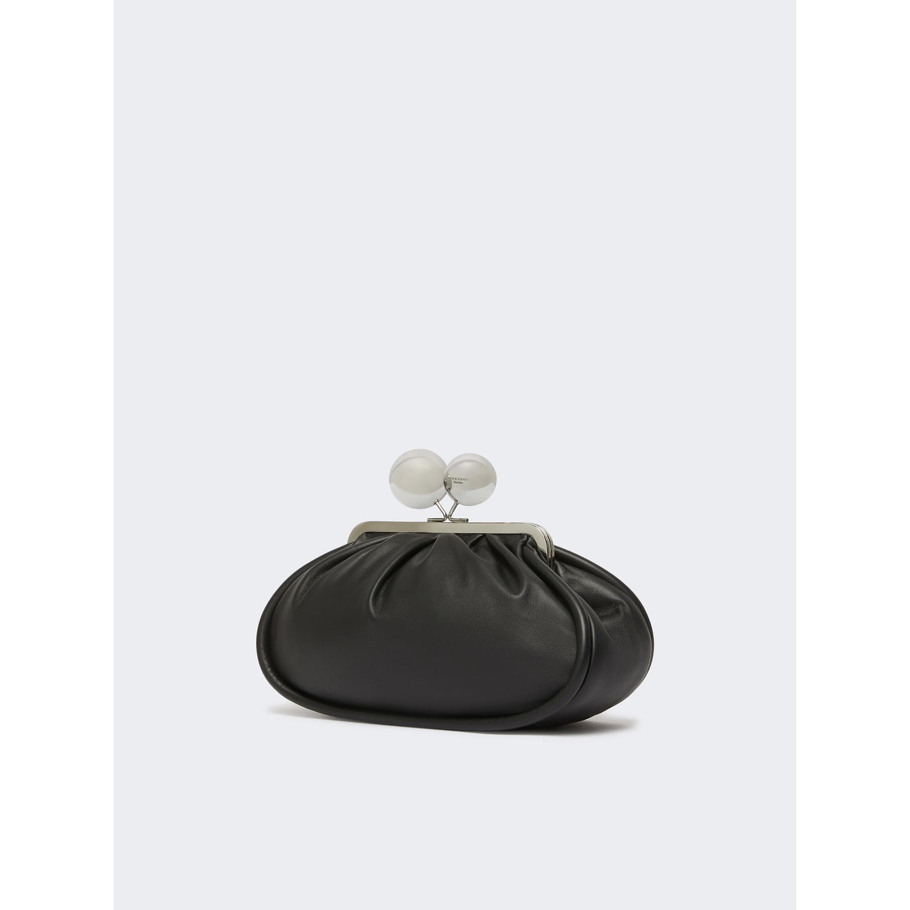 Borsa Nero Pasticcino Bag medium in nappa lucida con maxi ball MILVANEW 7 WEEKEND MAX MARA 