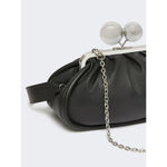 Borsa Nero Pasticcino Bag medium in nappa lucida con maxi ball MILVANEW 7 WEEKEND MAX MARA 