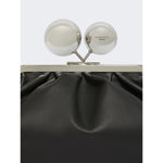 Borsa Nero Pasticcino Bag medium in nappa lucida con maxi ball MILVANEW 7 WEEKEND MAX MARA 