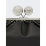 Borsa Nero Pasticcino Bag medium in nappa lucida con maxi ball MILVANEW 7 WEEKEND MAX MARA 
