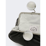 Borsa Nero Pasticcino Bag medium in nappa lucida con maxi ball MILVANEW 7 WEEKEND MAX MARA 
