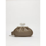 Borsa Tortora Pasticcino Bag medium in nappa lucida con maxi ball MILVANEW 97 WEEKEND MAX MARA 