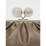Borsa Tortora Pasticcino Bag medium in nappa lucida con maxi ball MILVANEW 97 WEEKEND MAX MARA 